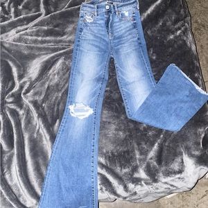 American eagle flare jeans 000 short